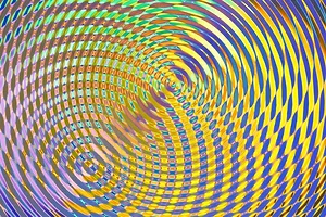 COMPLEX INTERFERENCE PATTERNS FORM AROUND TWO DROPS IN WATER