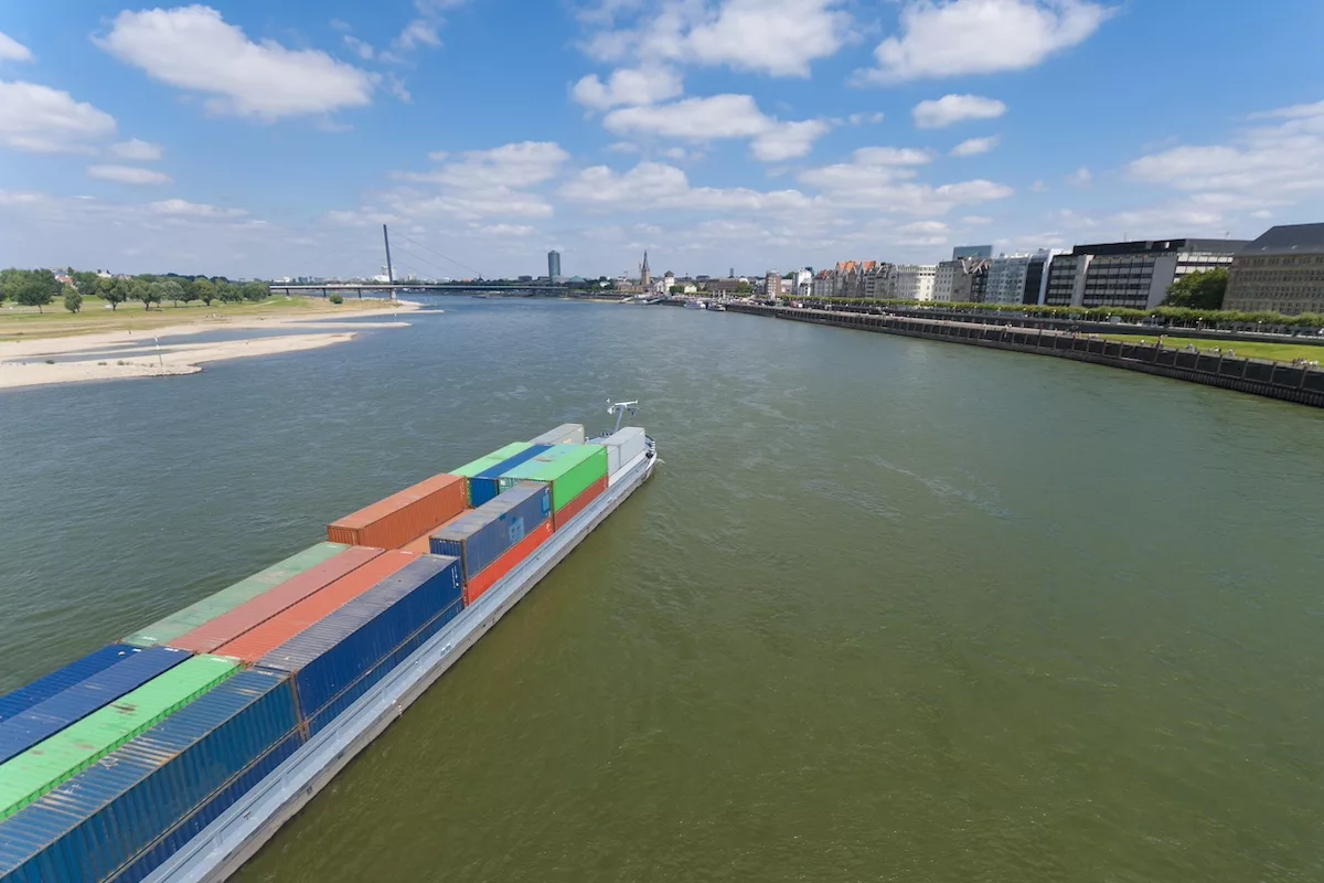 Rhine river cargo ship germany istock 160528730